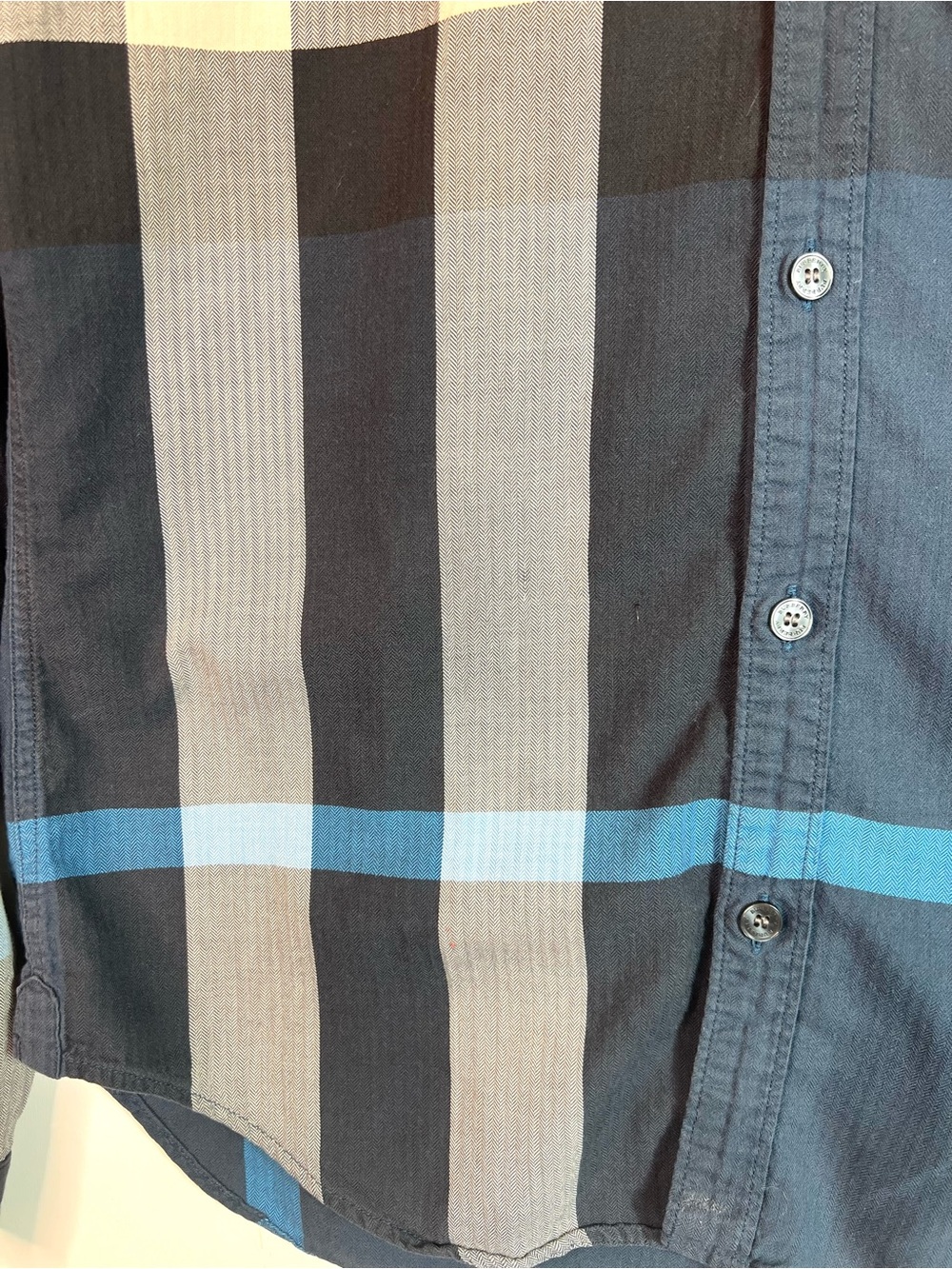 Burberry Brit Plaid Button Down Cotton Shirt Size Small - Picture 5 of 8